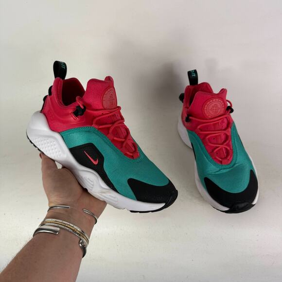 Nike Air Huarache City Move Jade Ember Athletic Shoes Women 7 Multicolor Sneaker - Picture 1 of 10